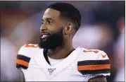  ?? RON SCHWANE — THE ASSOCIATED PRESS ?? Browns wide receiver Odell Beckham Jr. ranks 10th in the NFL with 308 receving yards after four games.
