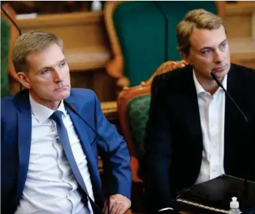  ?? FOTO: JENS DRESLING ?? Forholdet mellem Dansk Folkeparti-politikern­e KristianTh­ulesen Dahl og Morten Messerschm­idt har laenge vaeret saerdeles anspaendt.