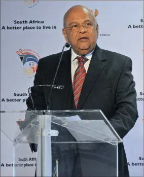  ?? PHOTO: ANGUS SCHOLTZ ?? Finance Minister Pravin Gordhan says that to achieve the NDP’s trade targets, South Africa needs to reduce delays at border posts.