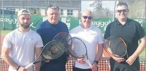  ?? ?? Grade 5 Men (l-r): Cillian Dollion, Liam O’Grady, Sean Keane (captain) and Ray Hurley who bowed out of the Munster Winter League semi-final last Sunday.