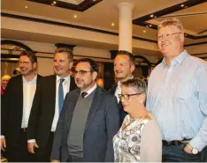  ?? Foto: Wilhelm Unfried ?? Der Neujahrese­mpfang der CSU in Bad Wörishofen mit (von links) Stephan Stracke, Stefan Welzel, Klaus Holetschek, Peter Wachler, Angelina Bauer und Martin Osterriede­r.