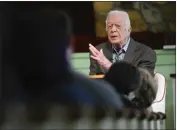  ?? JOHN AMIS — THE ASSOCIATED PRESS ?? Former President Jimmy Carter teaches Sunday school at Maranatha Baptist Church, in Plains, Ga., on Nov. 3, 2019.