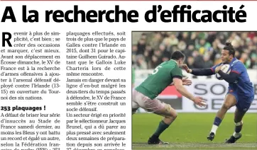  ?? (AFP) ?? Thomas et les Bleus doivent marquer plus.