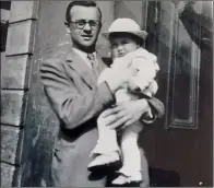  ??  ?? Philip and his father Pat in London in 1953.