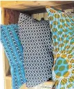  ??  ?? BRIGHT: Vibrant cushions from Lukhanyiso Arts & Crafts.