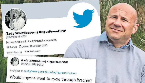  ?? ?? UNMASKED: Conservati­ve Angus councillor Derek Wann has been told to undergo social media training after being unveiled as an online troll.