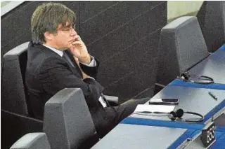  ?? EFE ?? Carles Puigdemont en el Parlamento Europeo