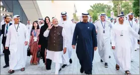  ?? ANI ?? PM Narendra Modi with UAE President and Ruler of Abu Dhabi Sheikh Mohamed bin Zayed Al Nahyan on the sidelines of the COP28 Summit, in Dubai on 1 December.