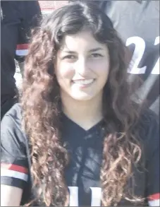  ?? FILE PHOTO ?? Aaliyah Rubio recently signed a letter of intent to continue her soccer career at Neosho County Community College in Chanute, Kan.