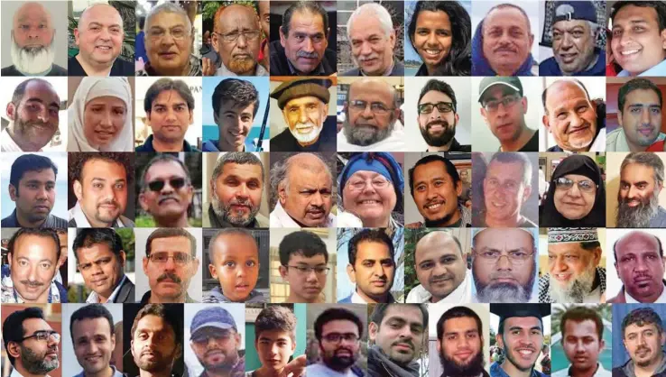  ??  ?? The faces of the people who lost their lives in the terror attack.