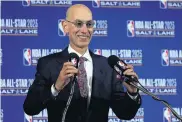  ?? RICK BOWMER/ASSOCIATED PRESS FILE ?? NBA commission­er Adam Silver is looking into the possibilit­y of the league returning to play in late July.