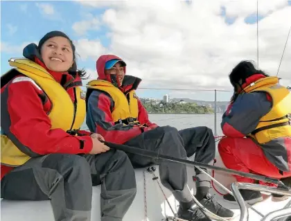  ??  ?? Felicia Petaia and Te Whero Werahiko improve their ocean safety skills.