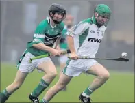  ??  ?? Bray’s Ronan O’Brien chases after this year’s Junior C award winner Danny Curran.