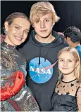  ??  ?? Working mother: Natalia Vodianova with children Lucas and Neva Portman