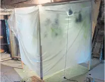  ?? ?? The spray booth.