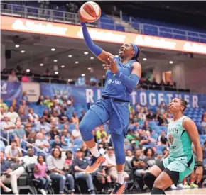  ?? NBAE ?? Former Milwaukee Divine Savior Holy Angels star Arike Ogunbowale set a Dallas Wings franchise record for 20-point games.