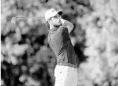  ?? MICHAEL DWYER/ASSOCIATED PRESS ?? Mexico’s Abraham Ancer, teeing off on the 16th hole during Sunday’s third round at TPC Boston, posted a 65.