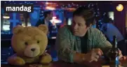  ??  ?? Ted 2 Am. komedie fra 2015. Flere måneder efter Johns skilsmisse ser det ud til, at Ted og Tami-Lynns aegteskab er ved at gå samme vej. For at forsøge at udbedre det planlaegge­r Ted og Tami-Lynn at få et barn ved Johns hjaelp – men deres mislykkede...