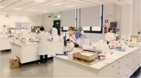  ??  ?? Ricerca al top.I laboratori di Ancorotti Cosmetics a Crema. Nelle imprese del settore gli investimen­ti in ricerca superano il 6% del fatturato e hanno gli stessi standard della farmaceuti­ca