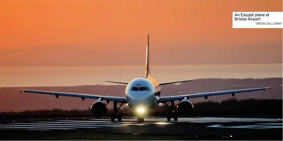  ?? SIMON GALLOWAY ?? An Easyjet plane at Bristol Airport