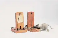  ?? Michael Hanson/New York Times ?? Tombstone traps, an early 19th-century design from the collection of Shawn Woods, who hosts a YouTube channel called “Mousetrap Monday.”