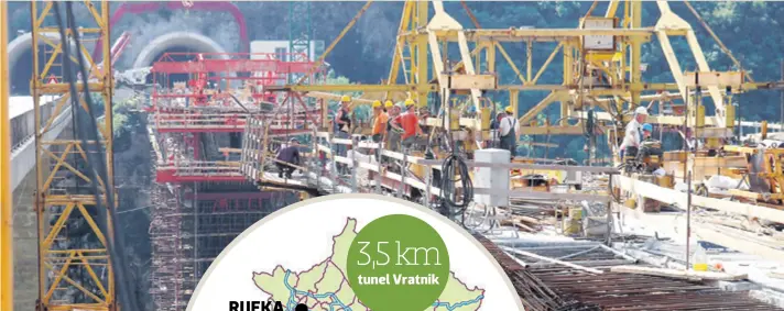  ?? REUTERS ?? Dionica Križišće - Žuta Lokva duga je 56 km, a 30% trase činili bi cestovni objekti pa bi cijena gradnje bila 12,5 mil. eura po kilometru