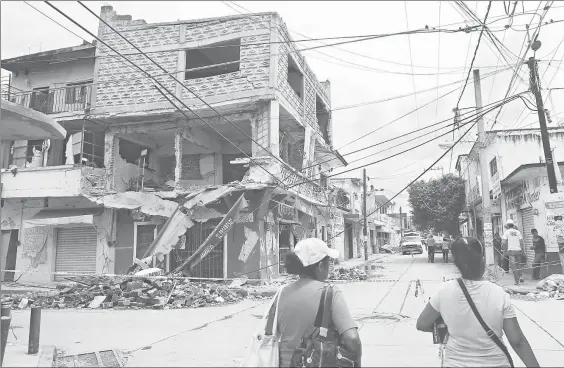  ?? Foto Víctor Camacho ?? Al recorrer las calles de Jojutla, Morelos, se pueden comprobar los estragos del terremoto