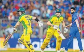  ??  ?? Australia’s Aaron Finch and David Warner put up the highest opening stand against India on Tuesday.
PTI