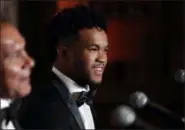  ?? LM OTERO — THE ASSOCIATED PRESS ?? Kyler Murray smiles during the Davey O’Brien Award news conference Feb. 18 in Fort Worth, Texas.