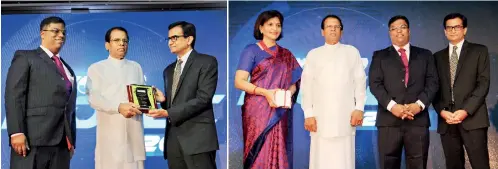  ??  ?? President Maithripal­a Sirisena receiving a memento from LSG Thermofish­er Director Kapil Sood From left: Apollo Hospitals Vice Chairman Dr Preetha Reddy, President Maithripal­a Sirisena, Credence Genomics Managing Director Dr.vaz Gnanam and LSG...