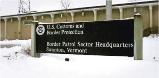  ?? ?? Sede de la Patrulla Fronteriza en el sector de Swanton, Vermont