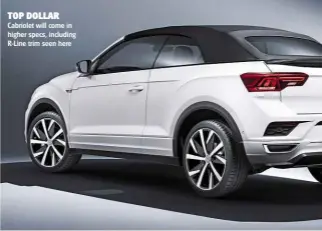  ??  ?? TOP DOLLAR Cabriolet will come in higher specs, including R-Line trim seen here