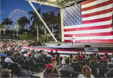  ?? AL DIAZ adiaz@miamiheral­d.com ?? Ivanka Trump speaks at the Bayfront Park Amphitheat­er during a President Donald Trump campaign rally on Tuesday.