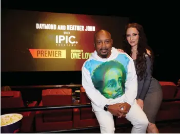  ?? — AFP photo ?? Daymond John and Heather John attend Daymond John Special Screening For ‘Bob Marley: One Love’ at IPIC Theater in North Miami, Florida.
