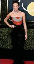  ?? PHOTO: MIKE NELSON ?? Actress Allison Williams wore a splash of colour.