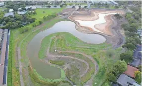  ??  ?? The Exploratio­n Green project in the Clear Lake community of southeast Houston will spread over 178 acres and include bike and hiking trails, wetlands and detention ponds capable of holding 500 million gallons of water. STAN COOK