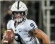  ?? HOLLY HART — THE ASSOCIATED PRESS ?? In this Friday, Sept. 21, 2018, file photo, Penn State’s Trace McSorley looks for an open receiver in the second half of an NCAA college football game against Illinois in Champaign, Ill.