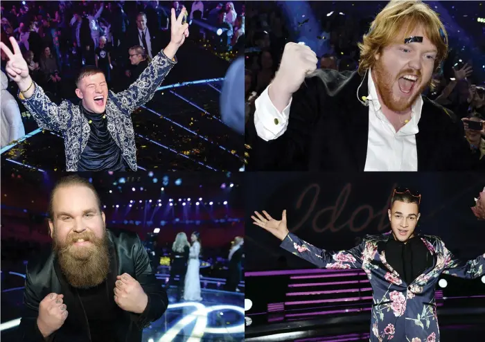  ??  ?? De senaste fyra åren har fyra killar vunnit ”Idol” – Sebastian Walldén, Martin Almgren, Chris Kläfford och Liam Cacatian Thomassen.
Arkivbild