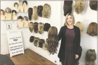  ?? Chris Bosak / Hearst Connecticu­t Media ?? Danielle Izzo, owner of Danielle Elizabeth Wigs, in her new studio in Ridgefield Wednesday.