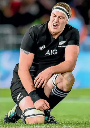  ??  ?? Brodie Retallick feels the effects of the shoulder injury that forced him from the field early in the All Blacks’ win over Argentina on Saturday.