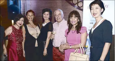  ??  ?? (From left) Jean Goulbourn,
mesdames Isabelle
Garachon and Gracita Sieber, Michel
and Nanette Miloda, Frances
Lim