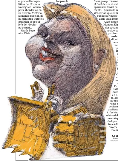  ?? DIBUJO: PABLO TEMES ?? A FONDO Elisa Carrió