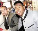  ?? DPA-BILD: HASSENSTEI­N ?? In Partylaune: die Münchner Franck Ribéry (links) und David Alaba