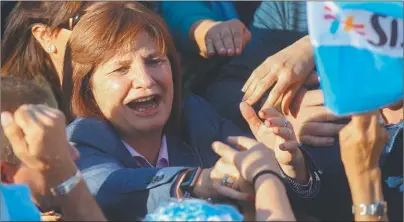  ?? CEDOC PERFIL ?? POPULAR. Bullrich crece en las encuestas, en una supera en la Ciudad de Buenos Aires al jefe de Gobierno.