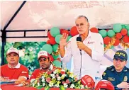  ?? CORTESíA ?? El gobernador Eduardo Verano durante su intervenci­ón en la presentaci­ón de la campaña en Baranoa.