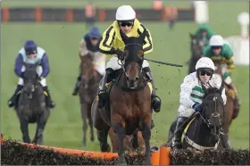  ??  ?? Harry Skelton riding Allmankind at Cheltenham last year