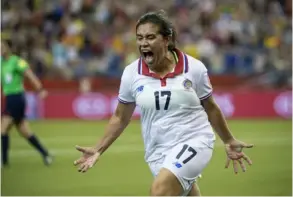  ?? ARCHivO ?? Karla Villalobos anotó en el Mundial femenino de Canadá, en el 2015, donde Costa Rica igualó 2-2 con Corea del Sur.