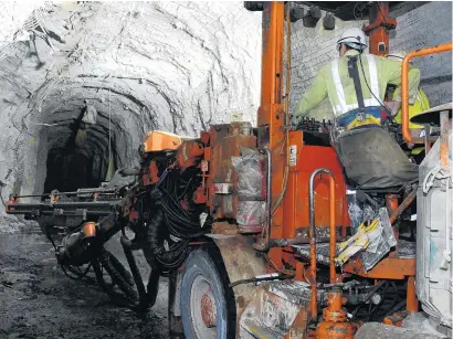  ?? PHOTO: OCEANA GOLD ?? More test drilling . . . Tunnelling operations at Oceana Gold’s Waihi mine.