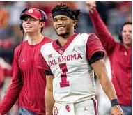  ?? AP/JEFFREY McWHORTER ?? Oklahoma quarterbac­k Kyler Murray was named The Associated Press Player of the Year on Thursday. Murray leads the nation in total offense (4,945 yards).