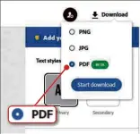  ??  ?? Make sure your poster is saved at the highest quality by selecting PDF